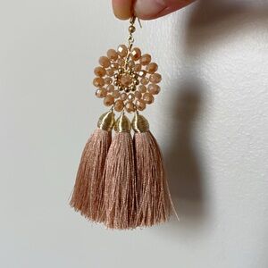 Gold and Tan Textured Earrings Collection